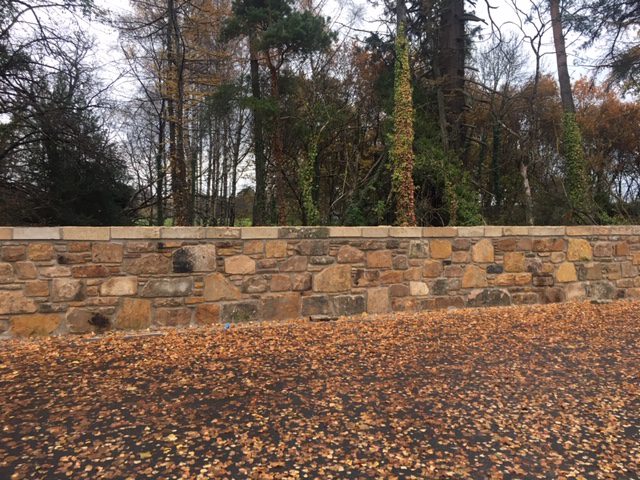 reclaimed sandstone double sided wall renovation